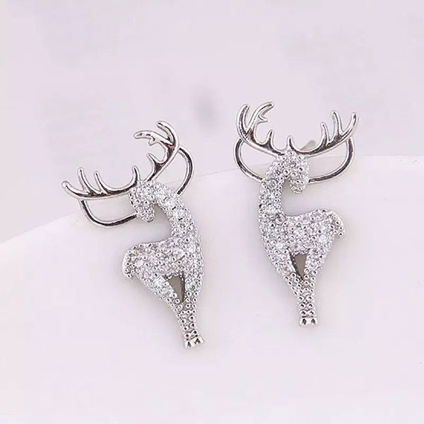 گوشواره گوزن نقره ای