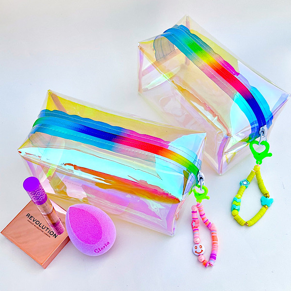 کیف شفاف رنگین کمان